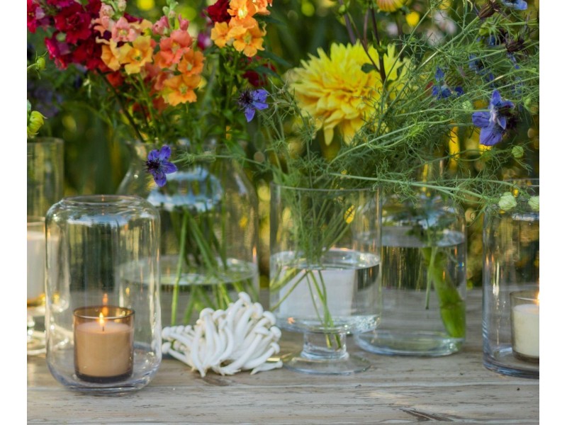 Portavelas vidrio Frida Ø15X25