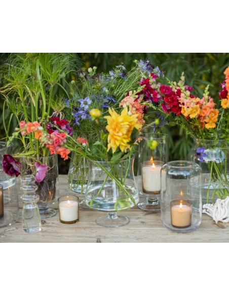 Portavelas vidrio Naomi Ø21X25