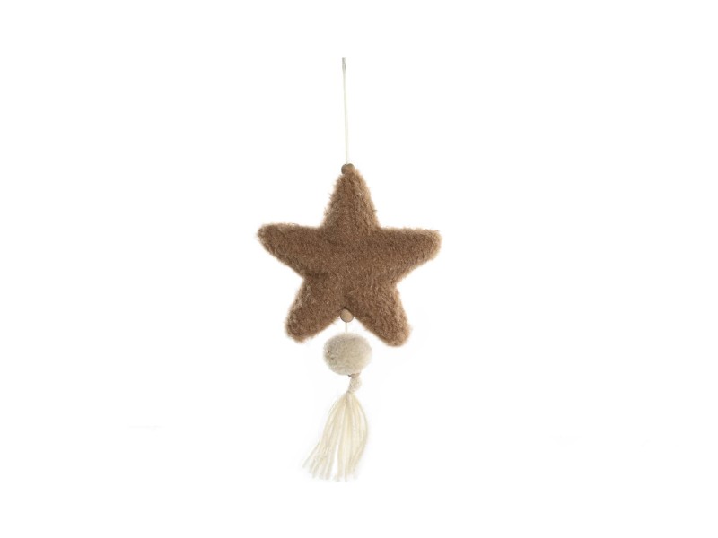 Colgante Estrella beige