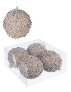 Set 4 bolas Pearly Oro