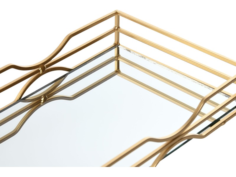 Bandeja Metálica Dorada