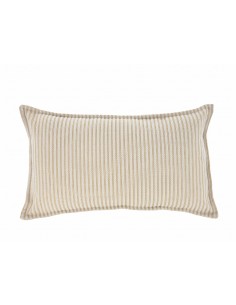 Cojín riñonero líneas beige