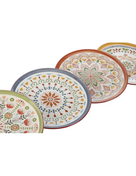 Set 4 platos surtidos mándala 26,5 cm