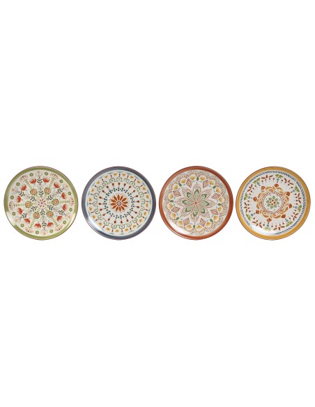 Set 4 platos surtidos mándala 26,5 cm