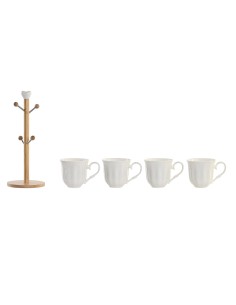 Set 4 mug con soporte