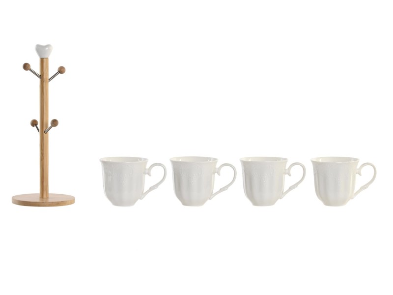 Set 4 mug con soporte