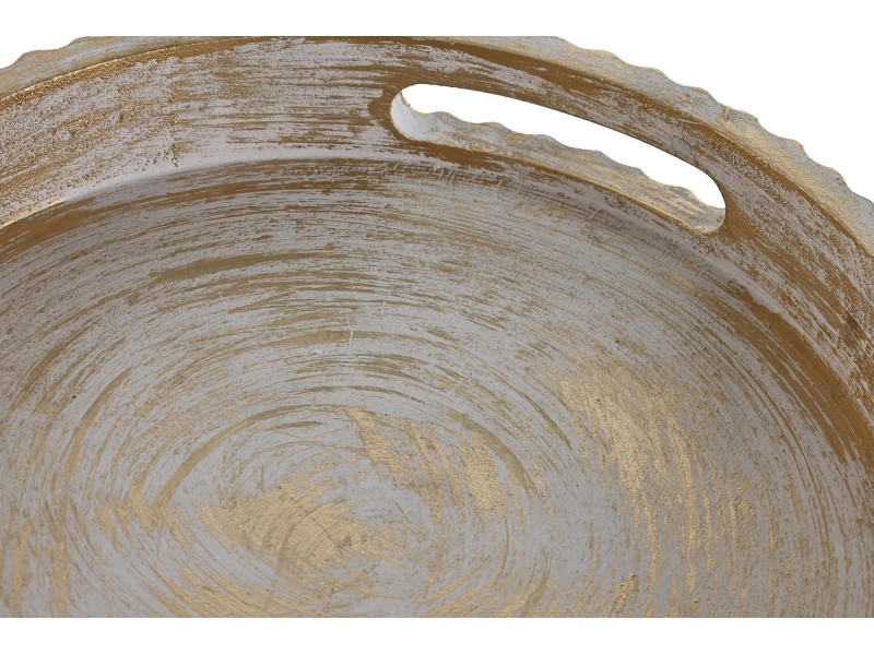 Bandeja de mango decapada dorada