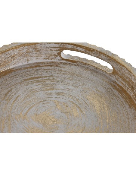 Bandeja de mango decapada dorada