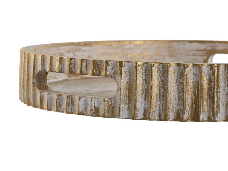 Bandeja de mango decapada dorada