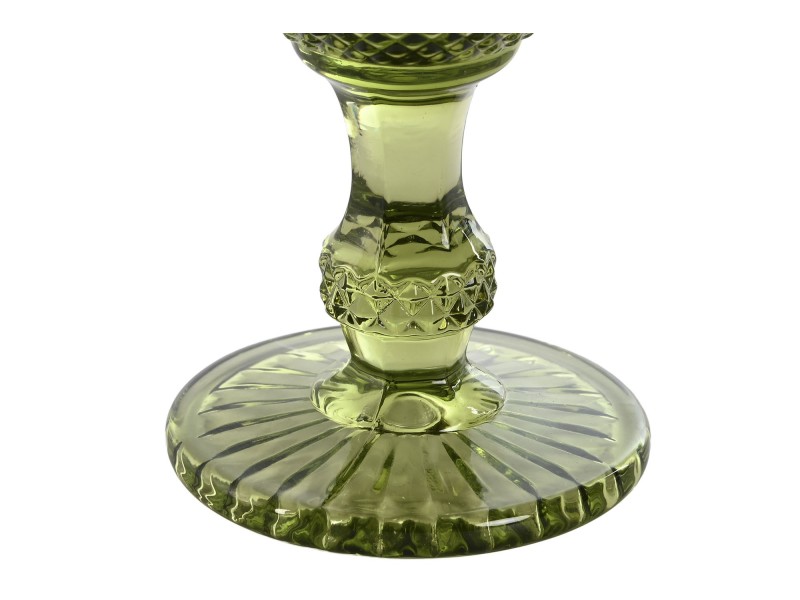 Set 6 copas grabado diamond verde 325 ml