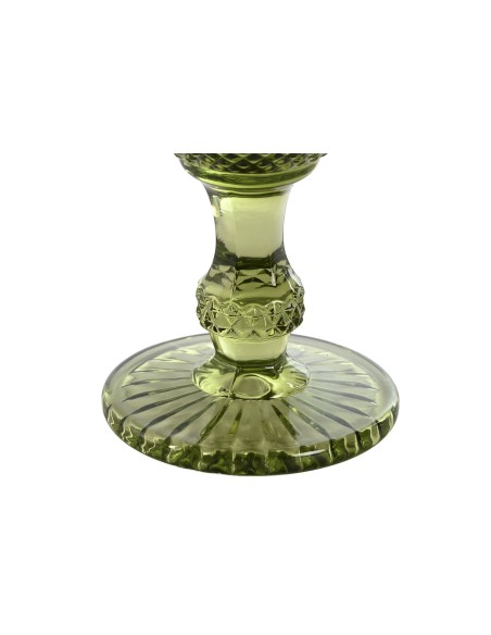 Set 6 copas grabado diamond verde 325 ml