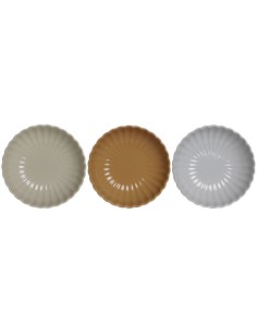 Set 3 platos jaspeados 19 cm