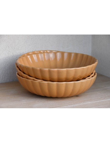 Set 3 platos jaspeados 19 cm