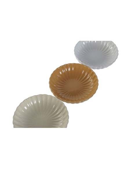 Set 3 platos jaspeados 19 cm