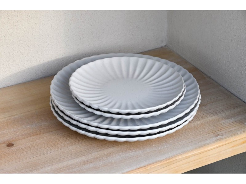 Set 3 platos jaspeados 20 cm