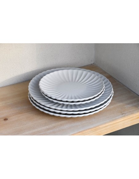 Set 3 platos jaspeados 20 cm