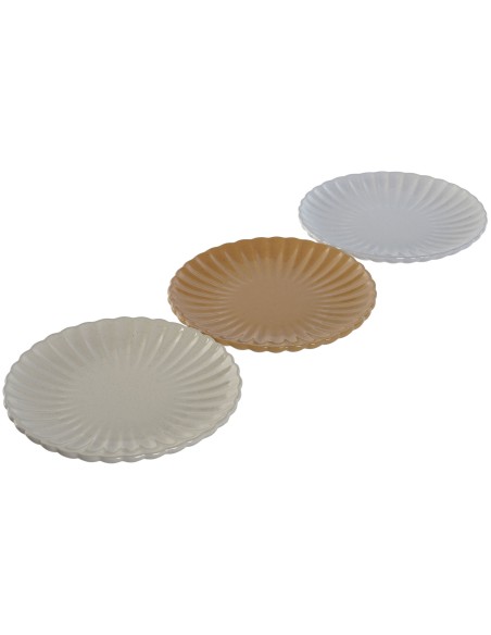 Set 3 platos jaspeados 20 cm
