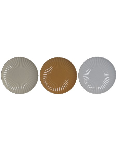 Set 3 platos jaspeados 26 cm