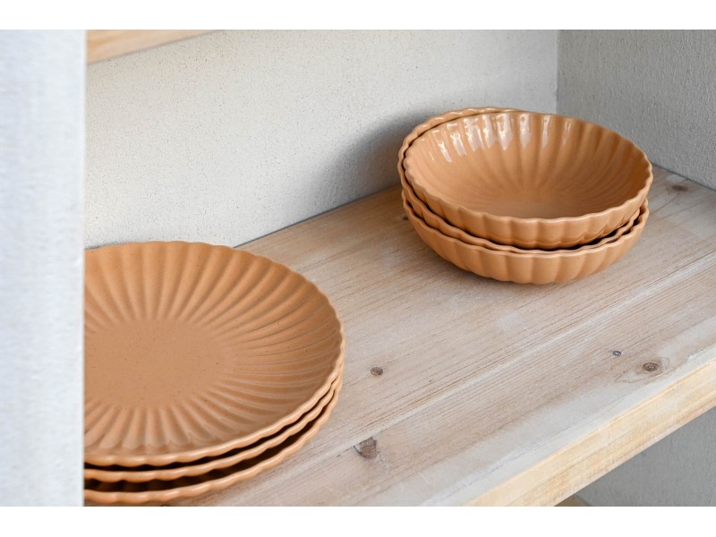 Set 3 platos jaspeados 26 cm