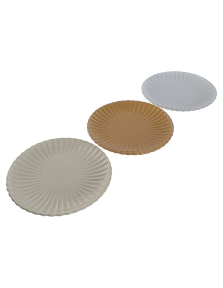 Set 3 platos jaspeados 26 cm