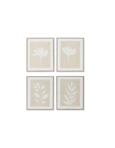Juego de 4 cuadros lienzo lino