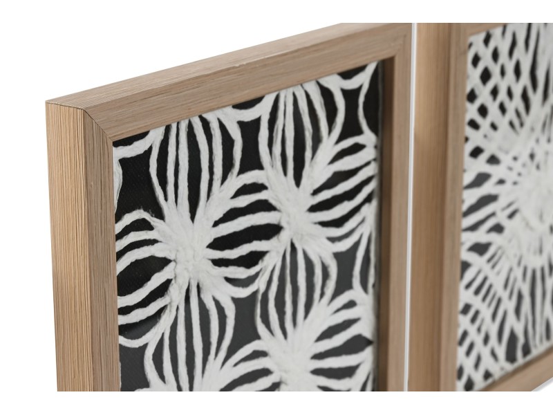 Set 4 cuadros papel maché