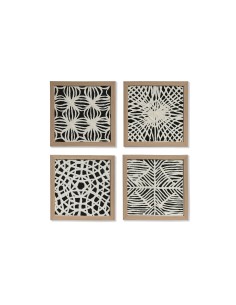 Set 4 cuadros papel maché