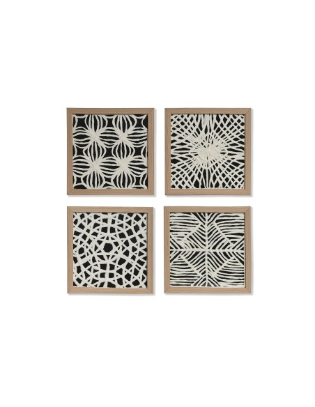 Set 4 cuadros papel maché