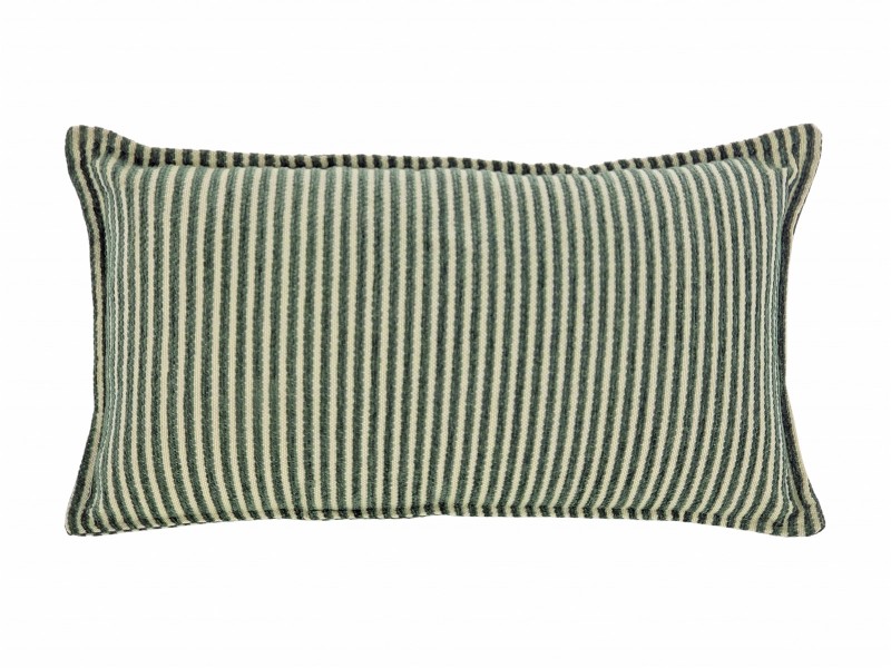 Cojín riñonero líneas verde