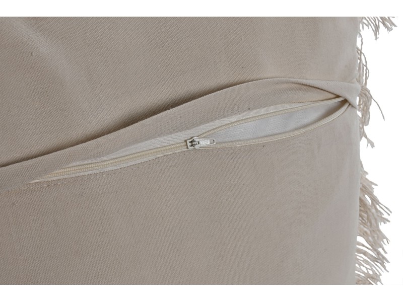 Cojín combinado beige y verde seco