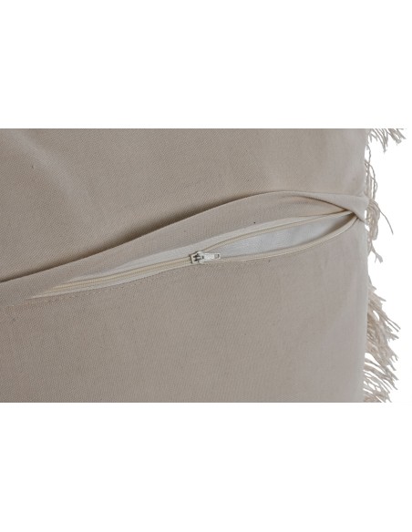 Cojín combinado beige y verde seco