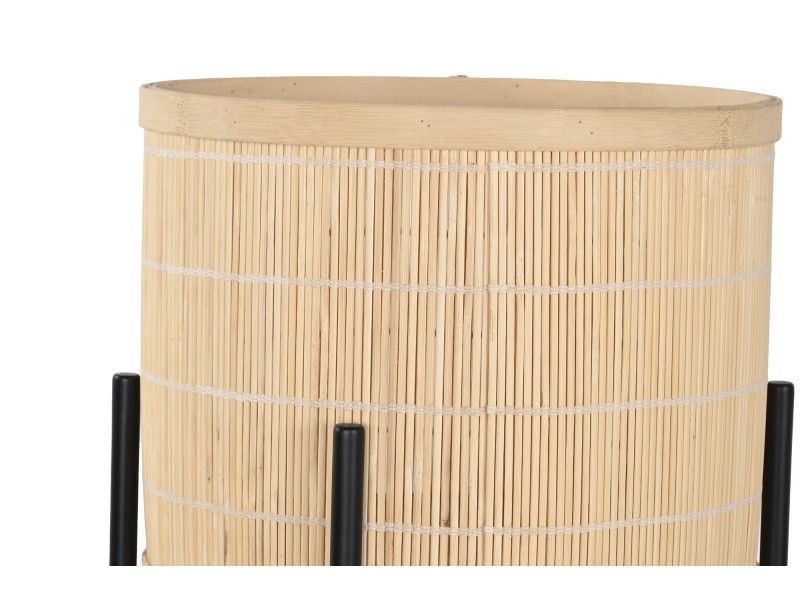 Maceteros de bambú con soporte