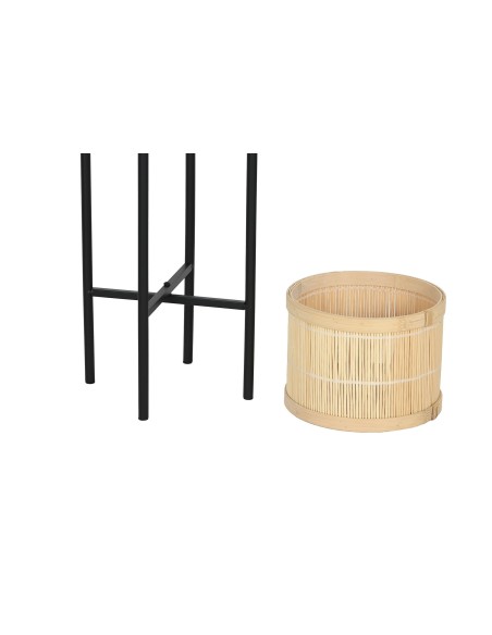 Maceteros de bambú con soporte