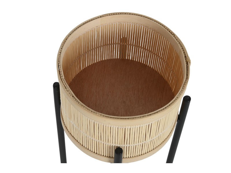 Maceteros de bambú con soporte