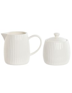 Azucarero y lechera de porcelana