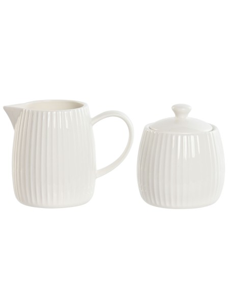 Azucarero y lechera de porcelana
