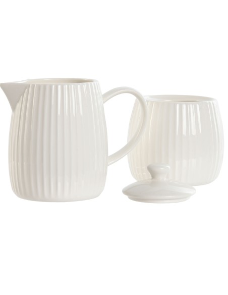Azucarero y lechera de porcelana