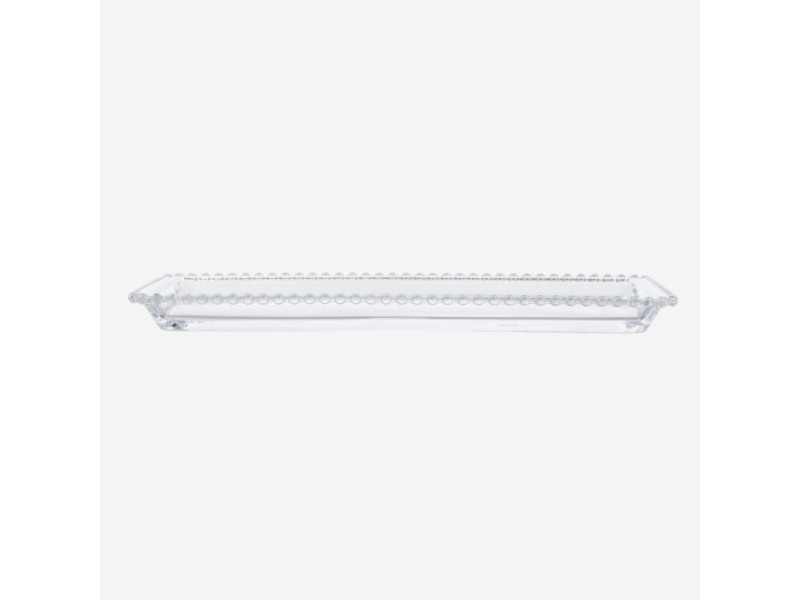 Bandeja rectangular de cristal bolitas