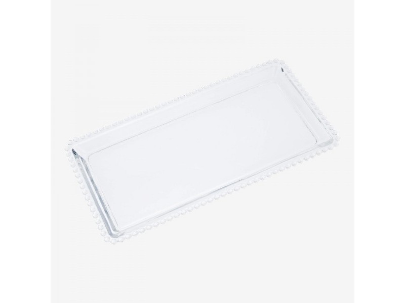 Bandeja rectangular de cristal bolitas