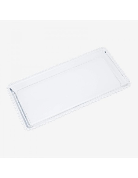 Bandeja rectangular de cristal bolitas