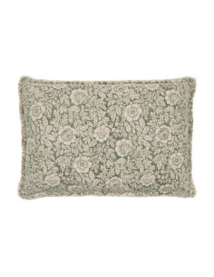 Cojín flores verdes 60x40