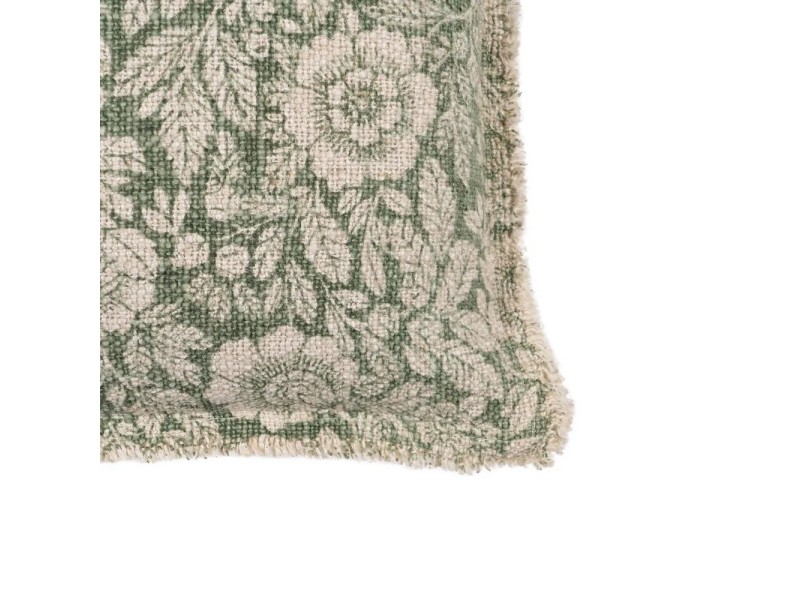 Cojín flores verdes 60x40