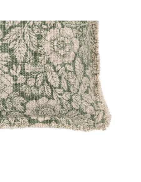 Cojín flores verdes 60x40