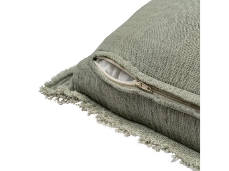 Cojín verde algodón