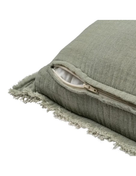 Cojín verde algodón