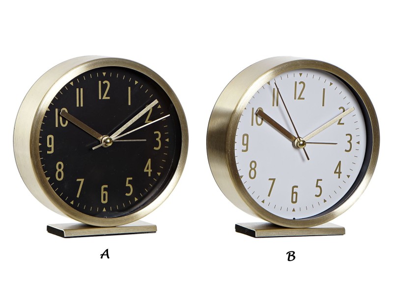 Reloj despertador dorado