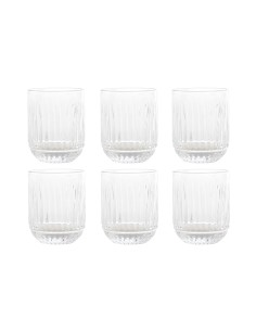 Juego de 6 vasos rayados