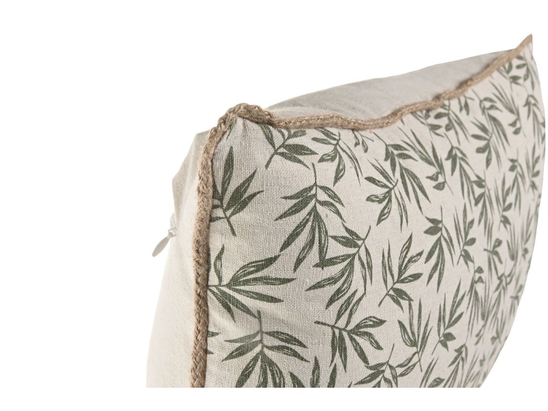 Cojín hojas verdes