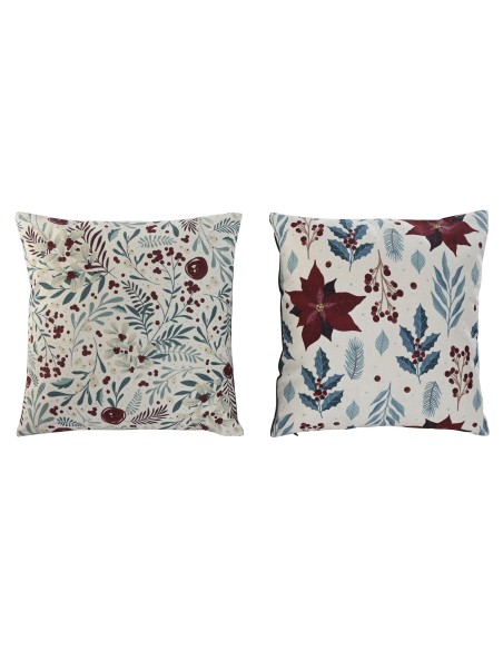 Cojín flores navidad