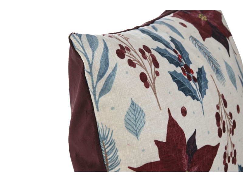 Cojín flores navidad